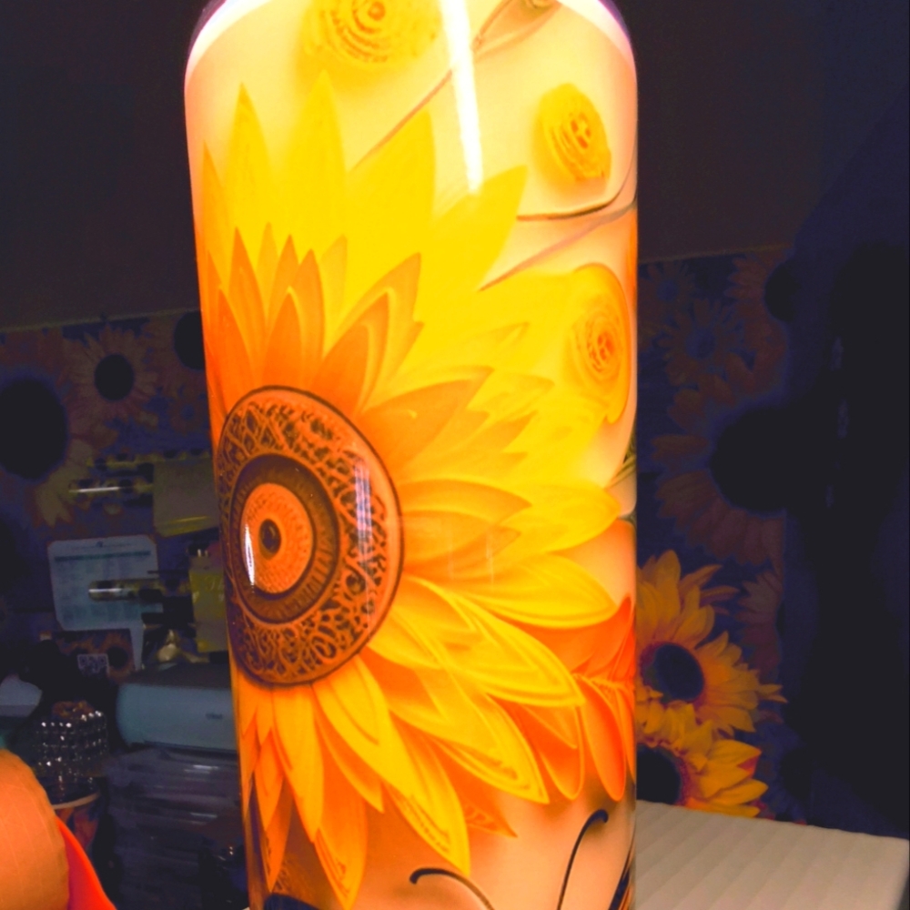Vibrant Yellow and Orange Sunflower Drinkware